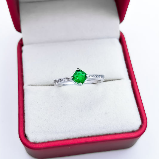 Anillo Zirconia Verde