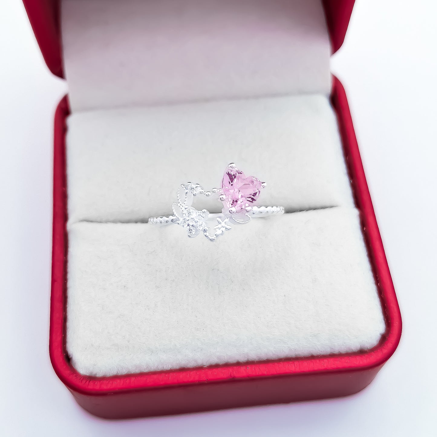 Anillo Corazon Zirconia