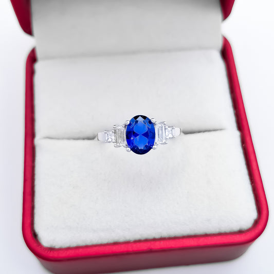 Anillo Zirconia Azul