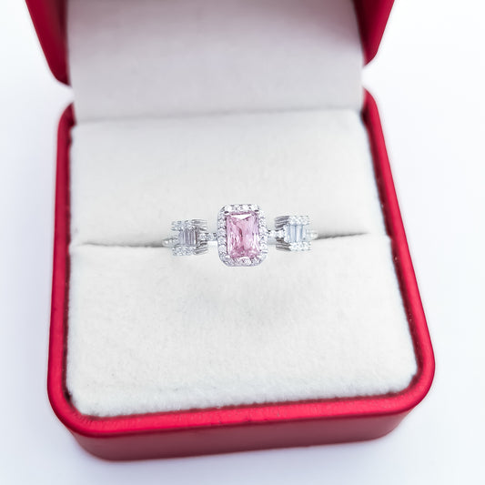 Anillo Rosa Zirconia