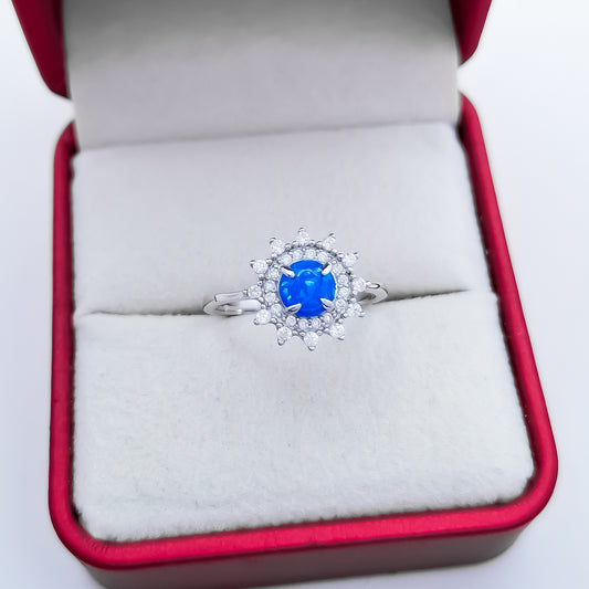 Anillo Opalo Sol Zirconia