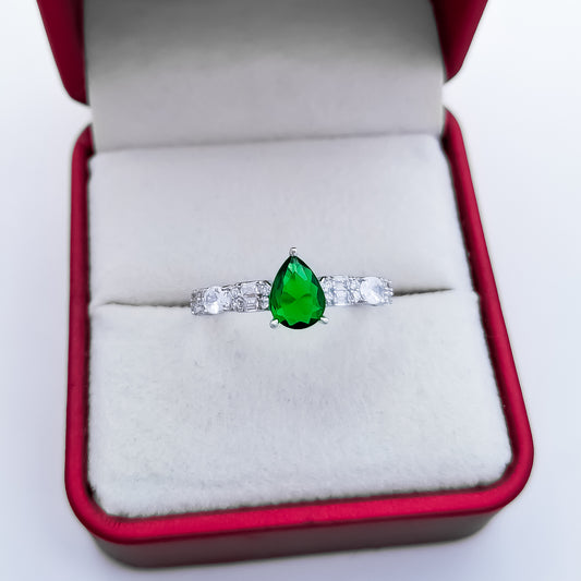 Anillo Gota Verde