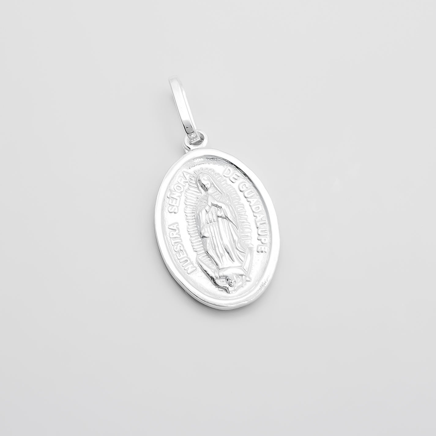 Dije Virgen Medalla Blanco