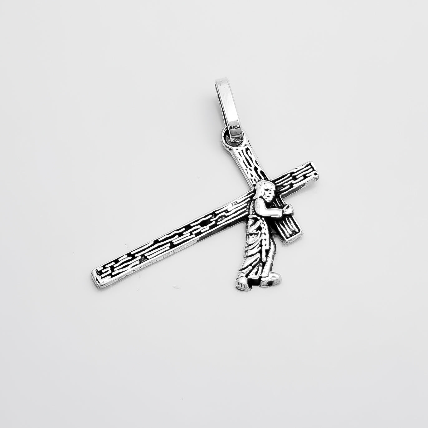 Dije Cristo Cargando Cruz Pavonado