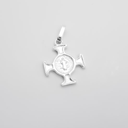 Dije Cruz San Benito Blanco