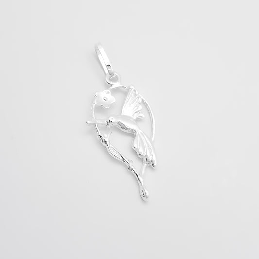 Dije Colibri Flor Blanco