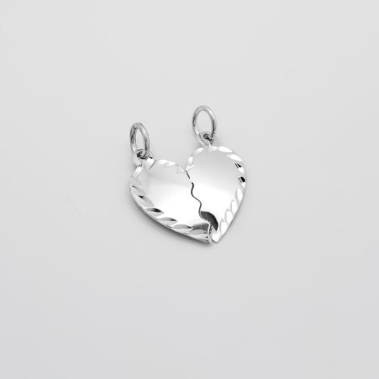 Dije Corazon Partido Diamantado