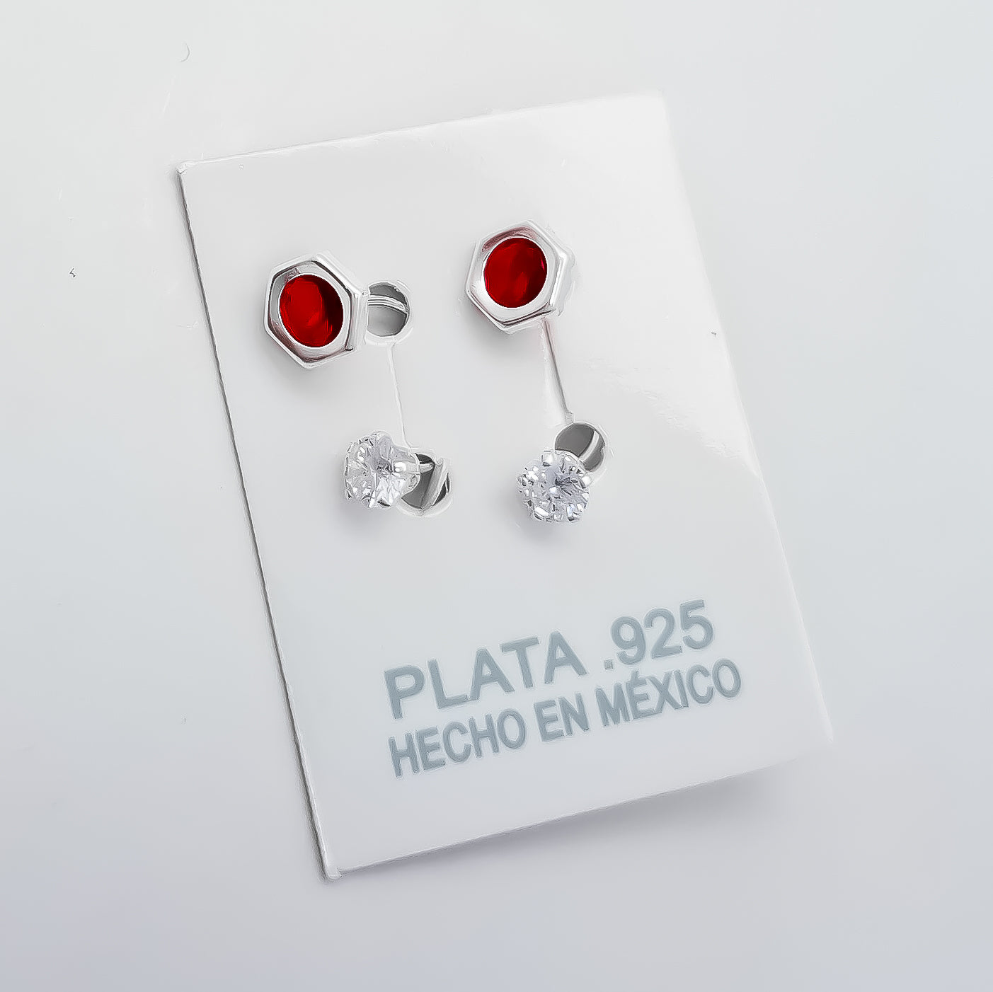 Arete Curvo Hexagono Rojo