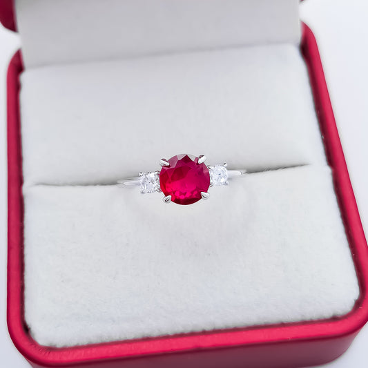 Anillo Zirconia Roja