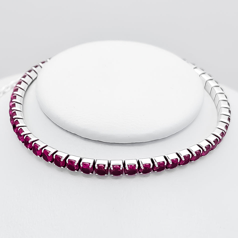 Pulsera Zirconia Rosa Fiusha