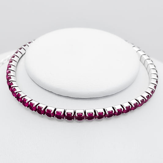 Pulsera Zirconia Rosa Fiusha
