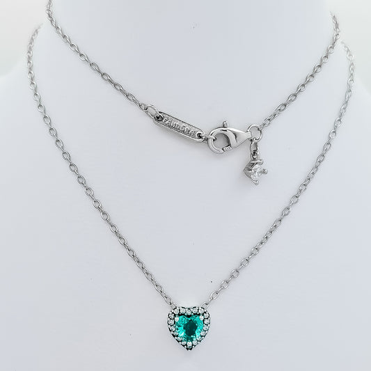 Collar Corazon Menta