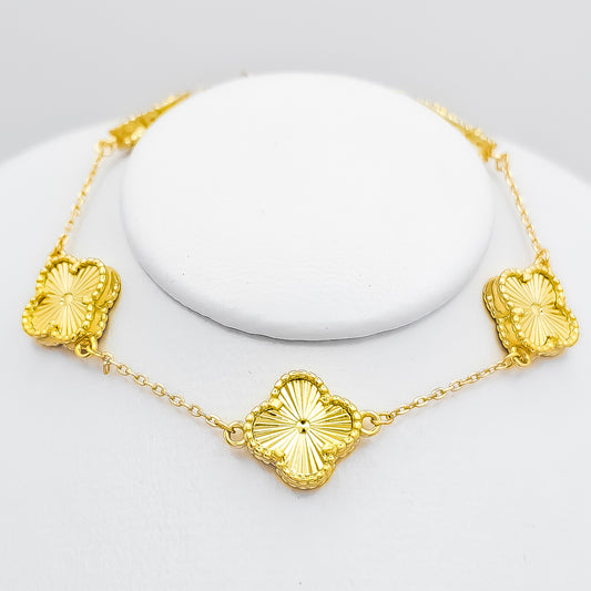 Pulsera Van Dorada Diamantada