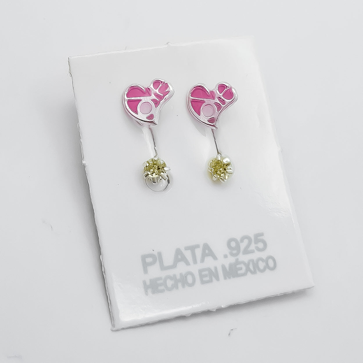 Arete Telefono Corazon Rosa