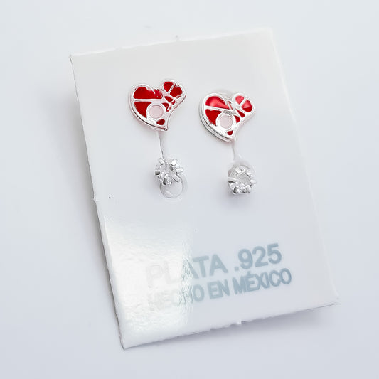 Arete Telefono Rojo Corazon