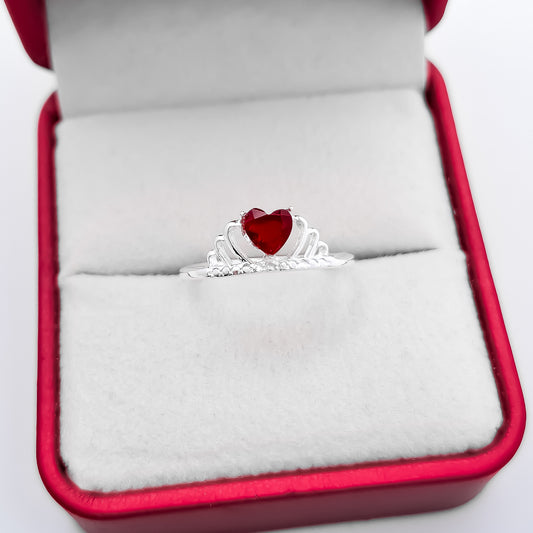 Anillo Corazon Rojo