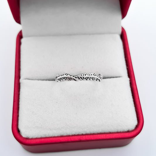 Anillo Hojas Pavonado