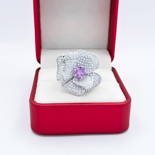 Anillo Flor Morada