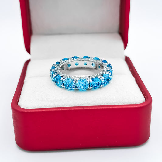 Anillo Aqua Zirconia