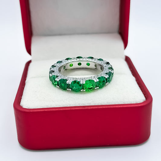 Anillo Verde Zirconias