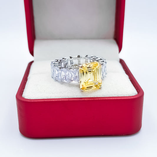 Anillo Cuadro Amarillo