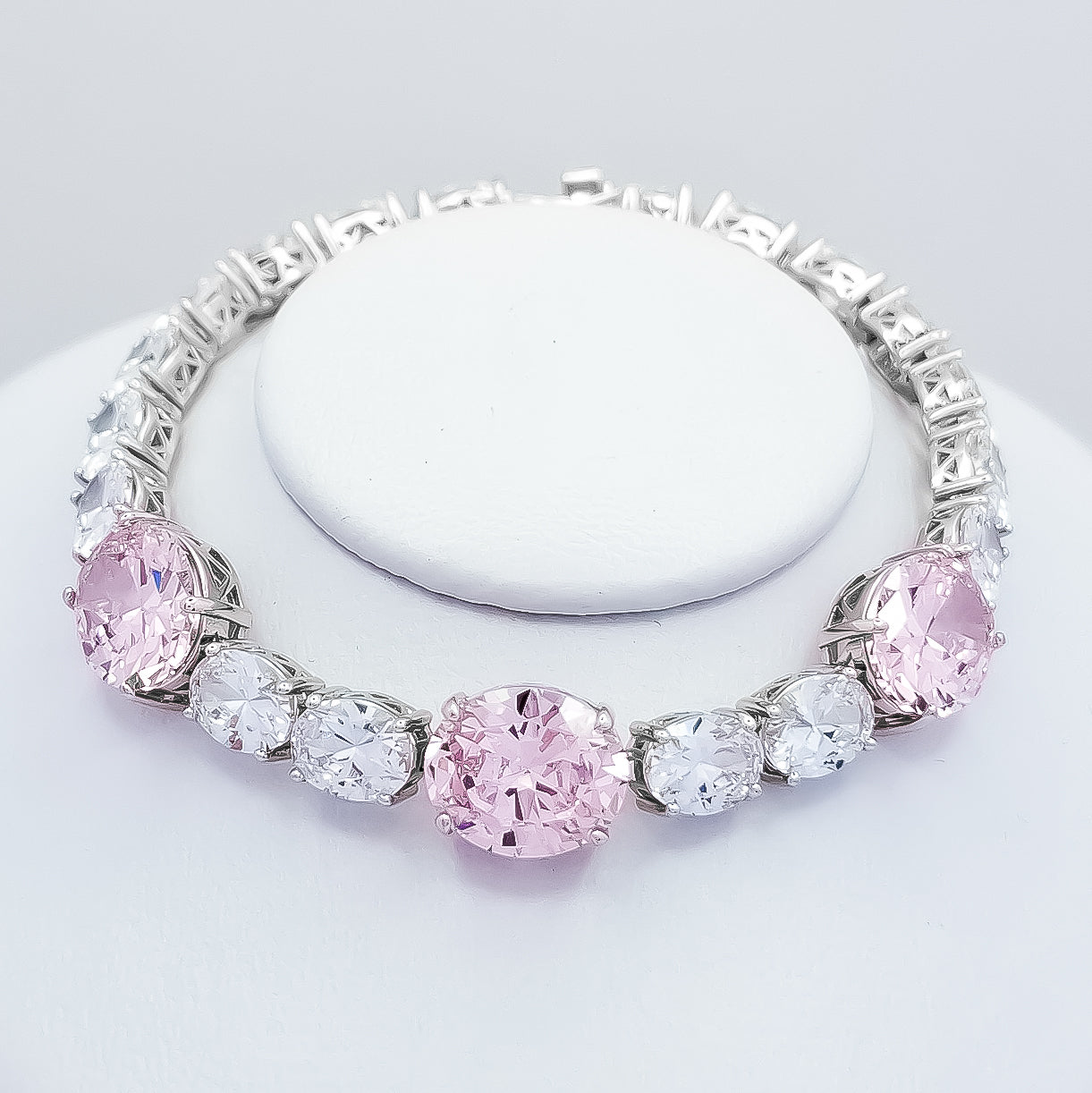 Pulsera Zirconia Rosa Grande