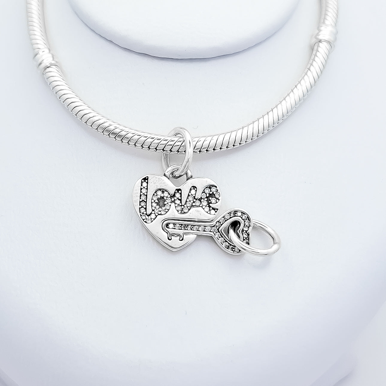 Charm Corazon Llave Duo