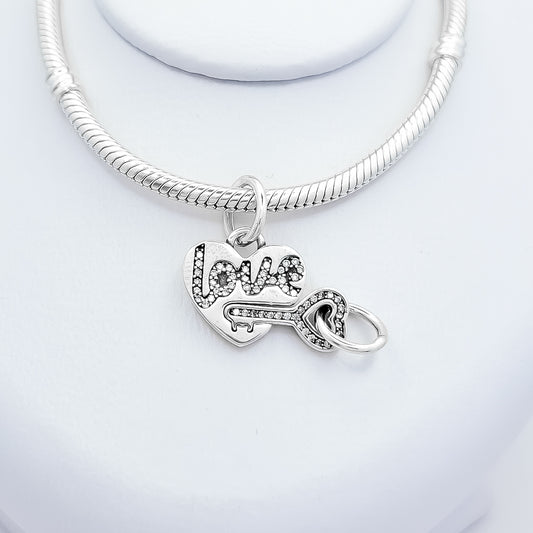 Charm Corazon Llave Duo