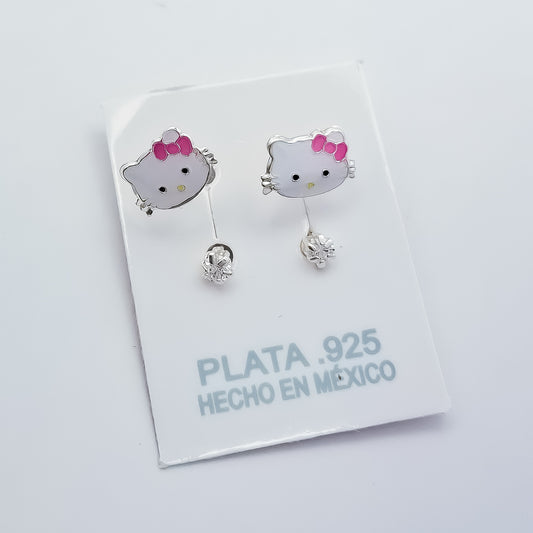 Arete Telefono Kitty Rosa