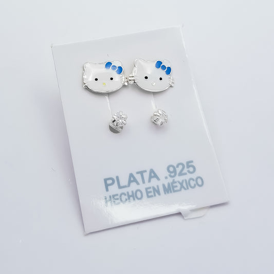 Arete Telefono Kitty Azul