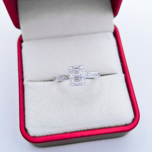 Anillo Zirconia Baguette