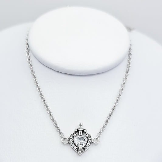 Pulsera Corazon Espada Blanco