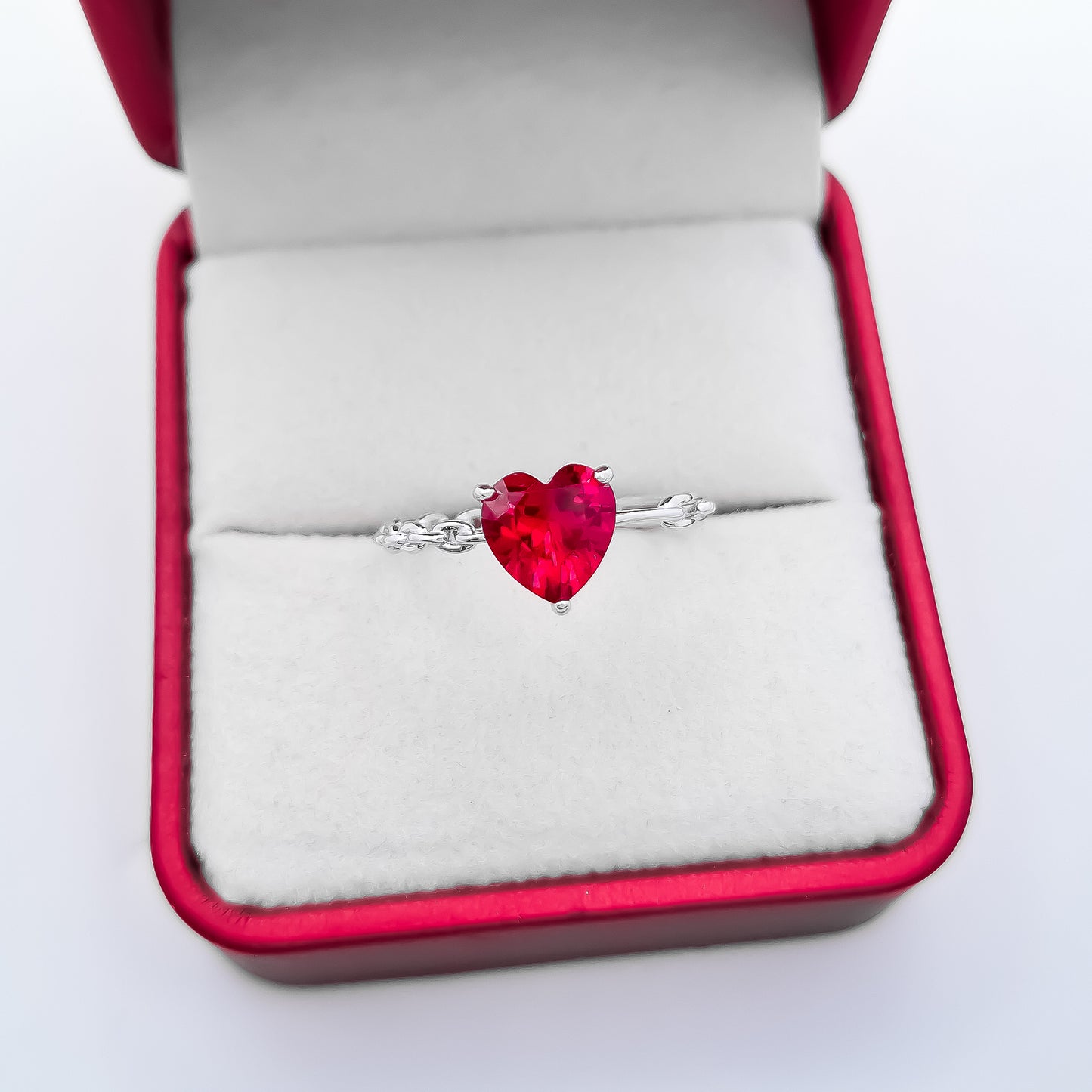 Anillo Corazon Cadena