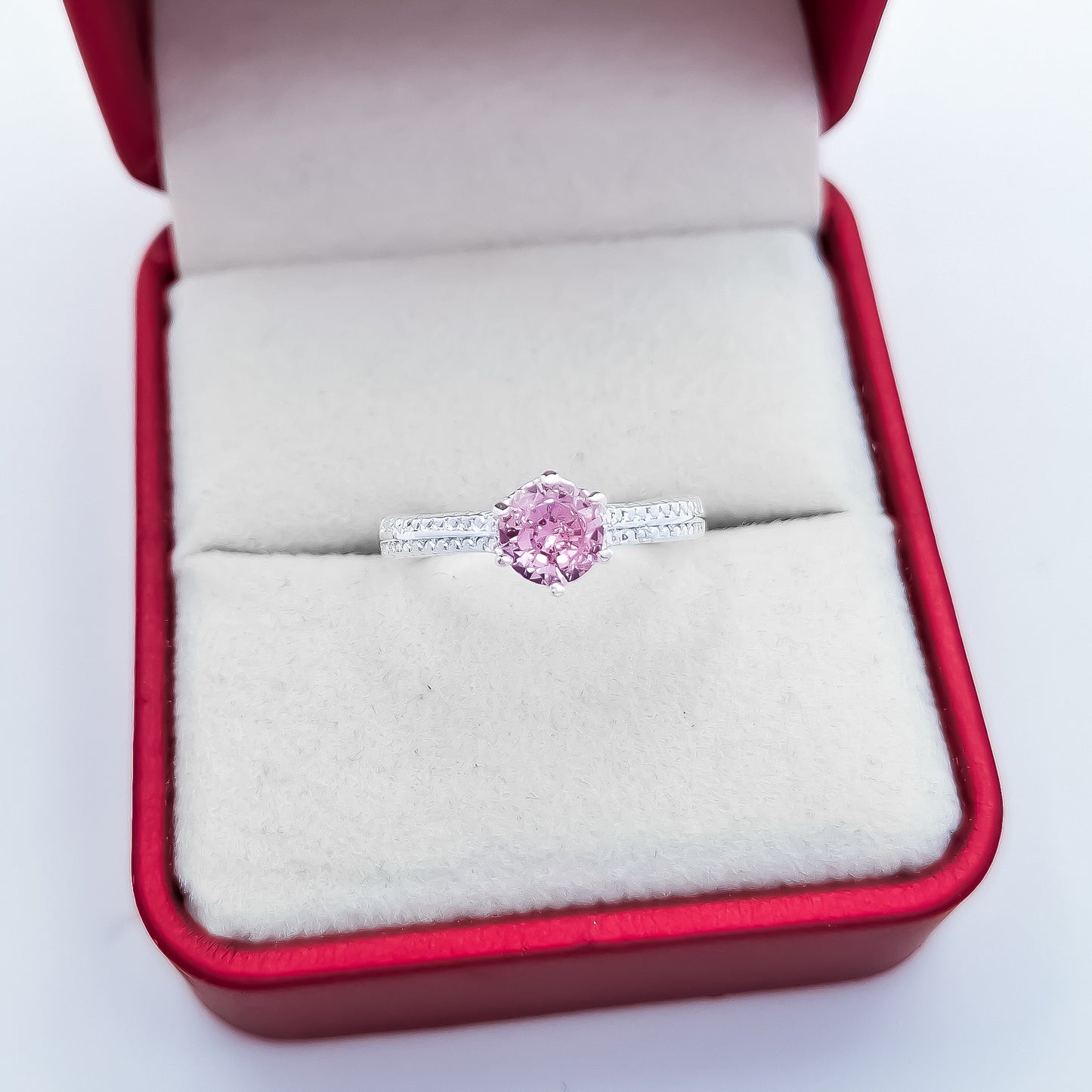Anillo Rosa Zirconia