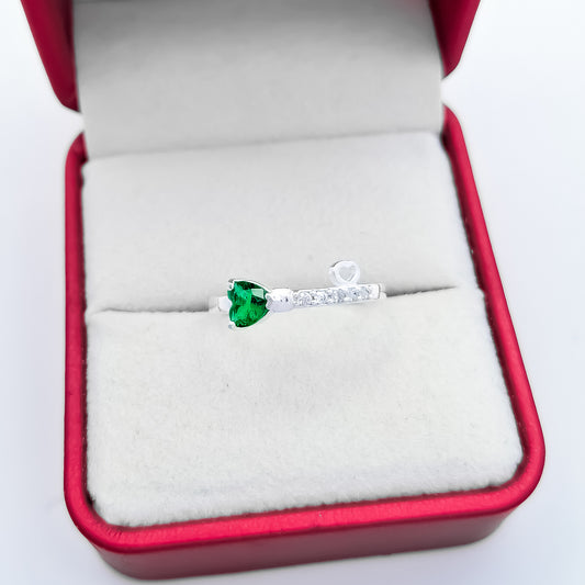Anillo Corazon Zirconia