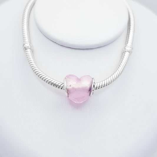 Charm Corazon Rosa Murano