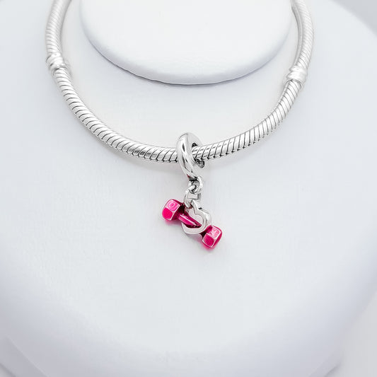 Charm Mancuerna Rosa