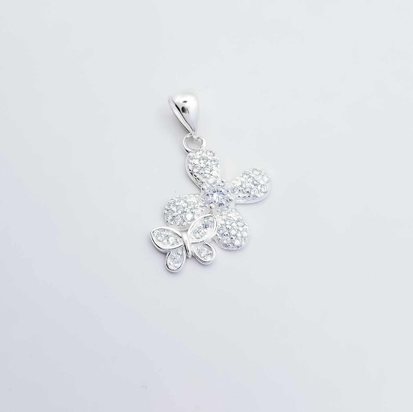 Dije Zirconia Flor Mariposa