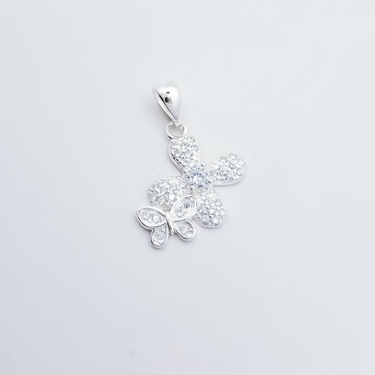 Dije Zirconia Flor Mariposa