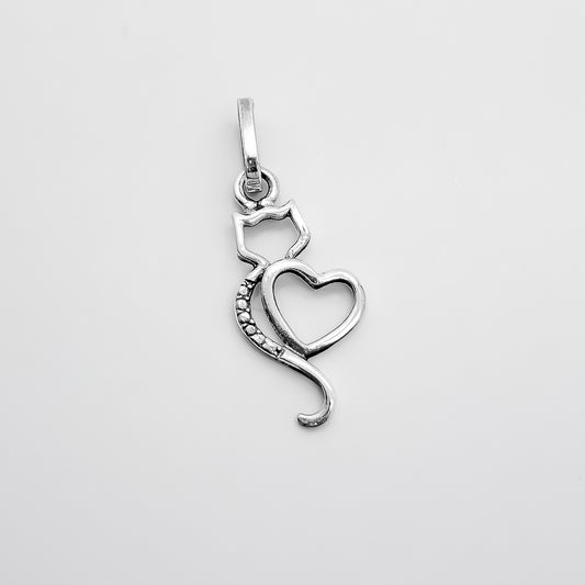 Dije Gato Corazon Pavonado