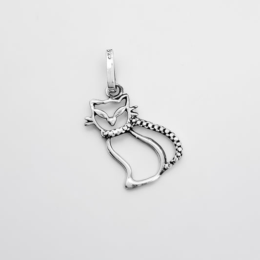 Dije Gato Silueta Pavonado