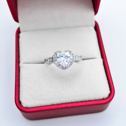Anillo Corazon Zirconia