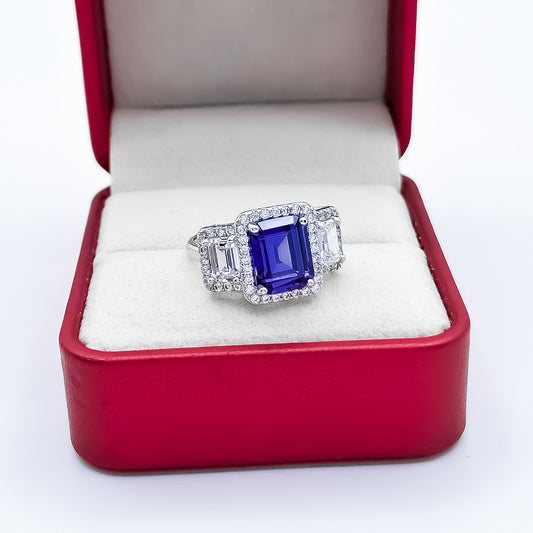Anillo Cuadro Morado.