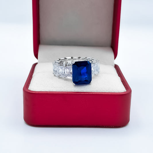 Anillo Zirconia Azul
