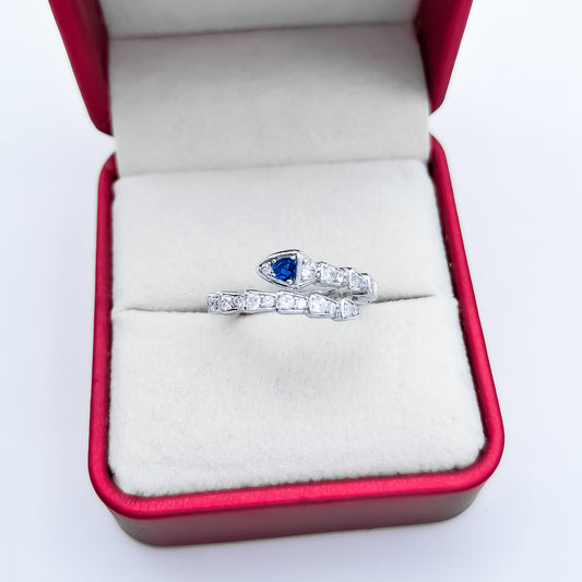Anillo Zirconia Azul
