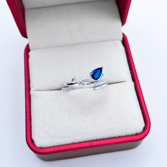 Anillo Zirconia Azul