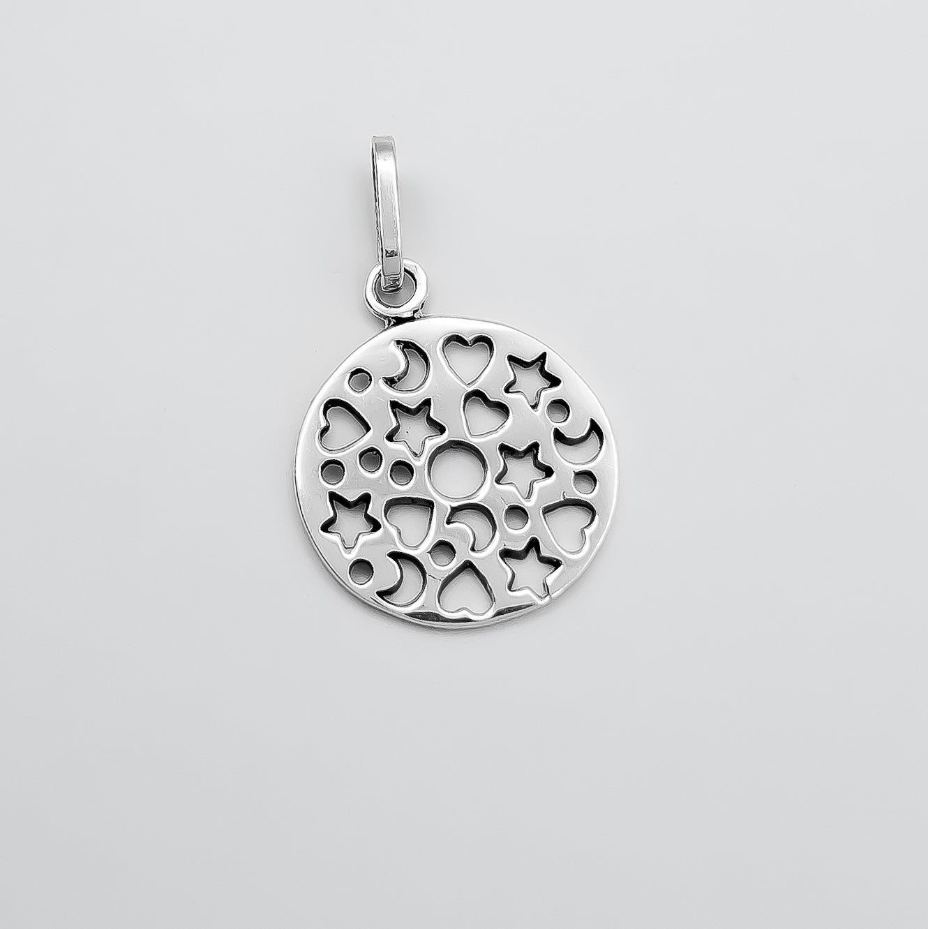 Dije Media Luna Estrellas