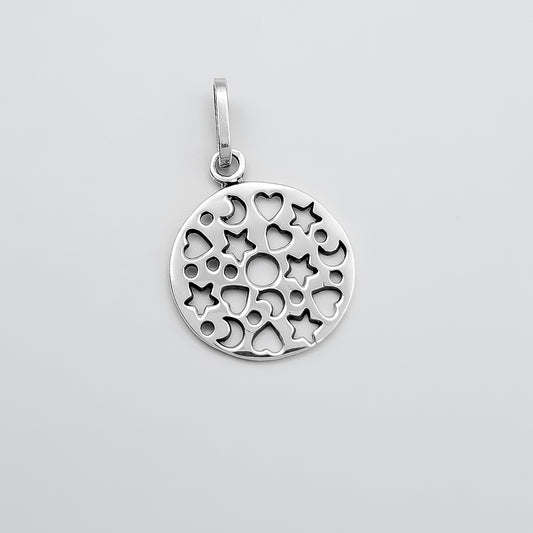 Dije Media Luna Estrellas