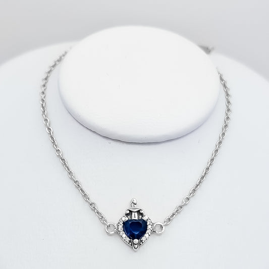 Pulsera Corazon Espada Azul