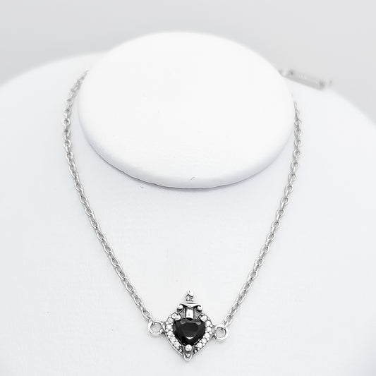 Pulsera Corazon Espada Negro